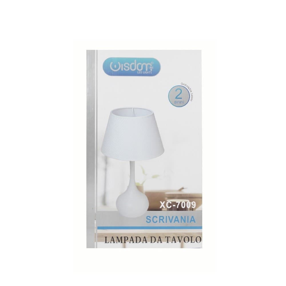 LAMPADA DA TAVOLO SCRIVANIA CON BASE SFERICA BIANCA E27 DESIGN MODERNO XC-7009 - 5