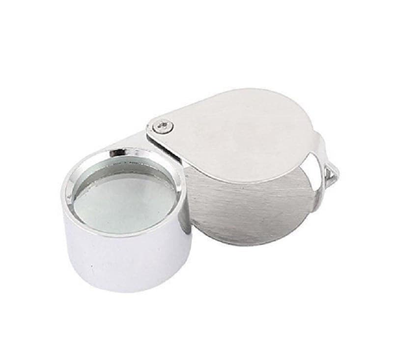 MINI LENTE INGRANDIMENTO 20X21MM TASCABILE ACCIAIO EYE LOUPE GIOIELLIERI MONETE