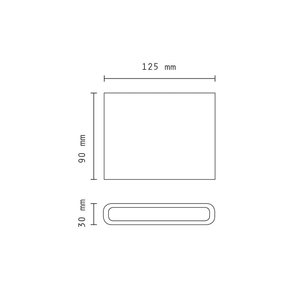 APPLIQUE LED COB 10W QUADRATA BIANCA SLIM UP & DOWN LUCE FREDDA NATURALE XC-9047 - 3