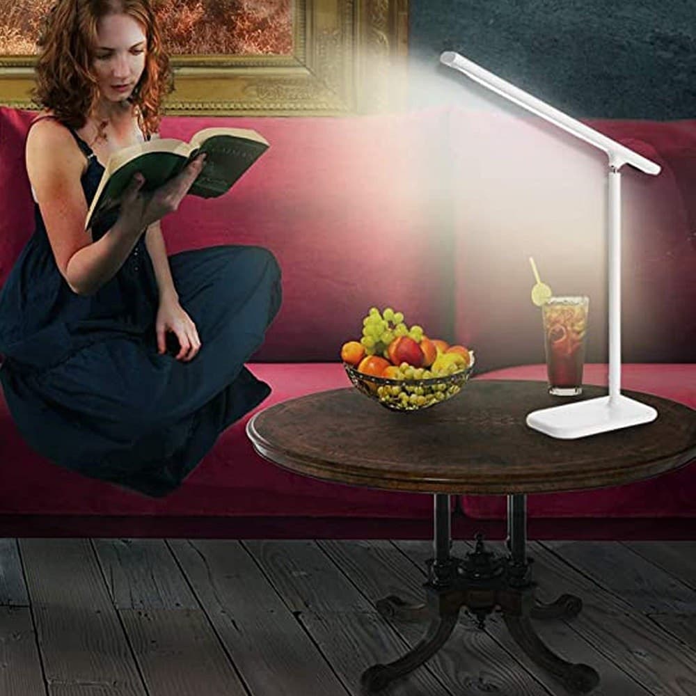 LAMPADA LED SCRIVANIA RICARICABILE USB DA TAVOLO TOUCH 3 MODALITA' LUCE XC-2685 - 7
