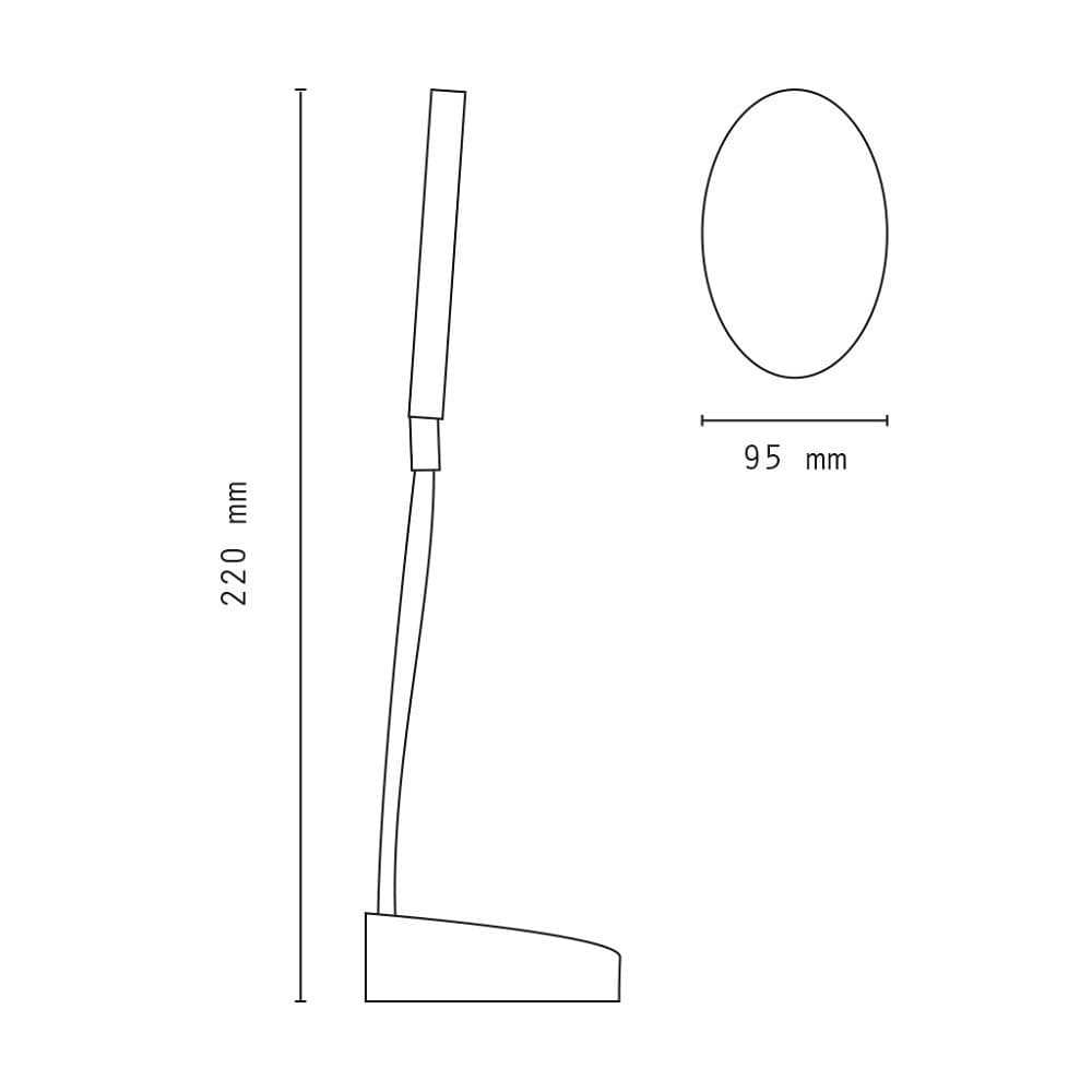 LAMPADA DA TAVOLO LED USB RICARICABILE DIMMERABILE TOUCH DESIGN MODERNO DT-2102 - 7