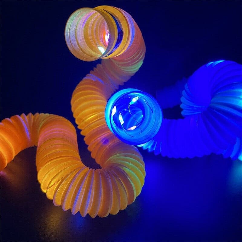 TUBO LUMINOSO A LED POP ANTISTRESS GIOCATTOLO SENSORIALE PER BAMBINI STRETCH - 19