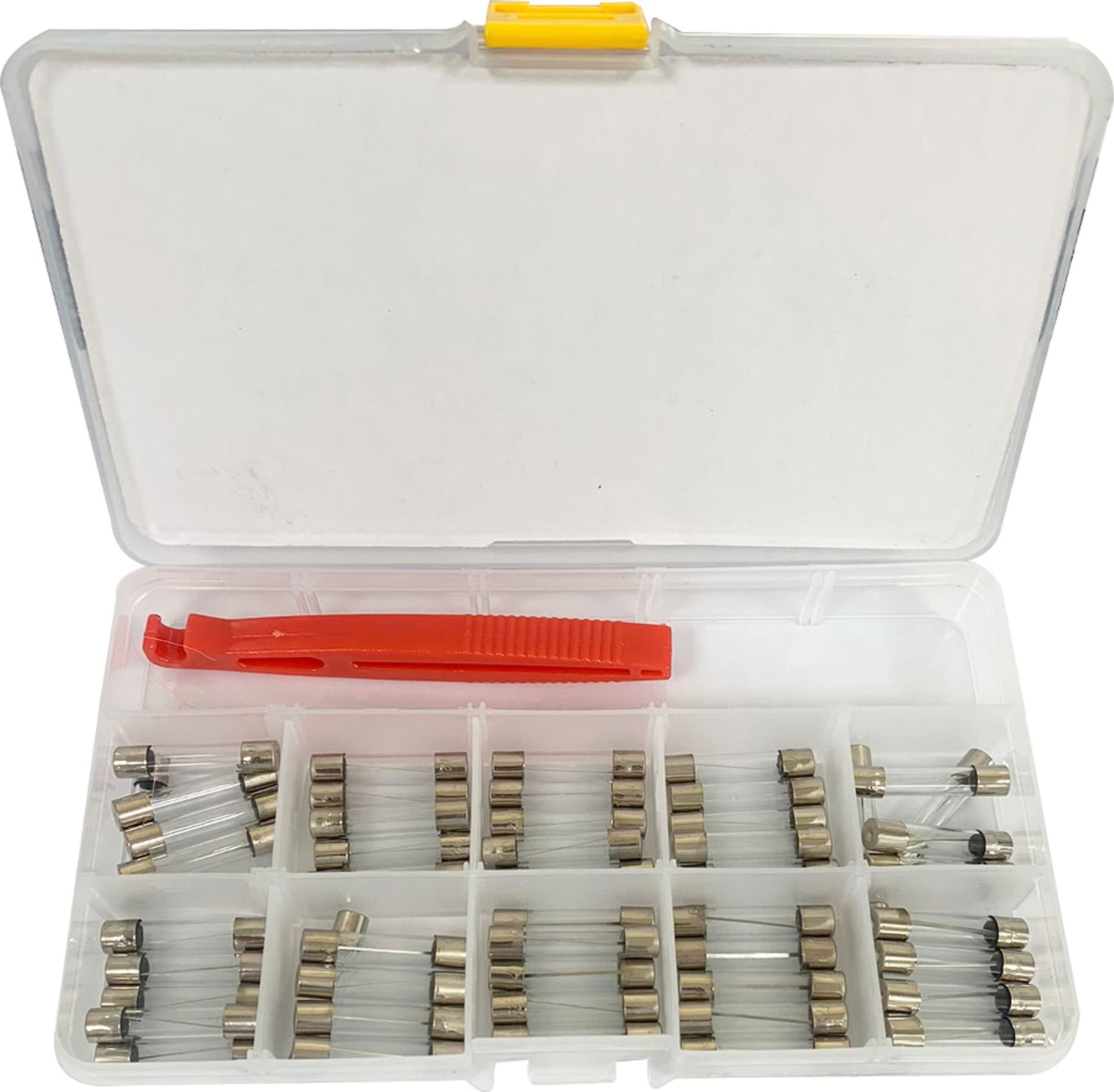 SET 50 FUSIBILI IN VETRO A TUBO CON PINZETTA 1AMP A 30AMP ASSORTIMENTO FUSIBILE - 2
