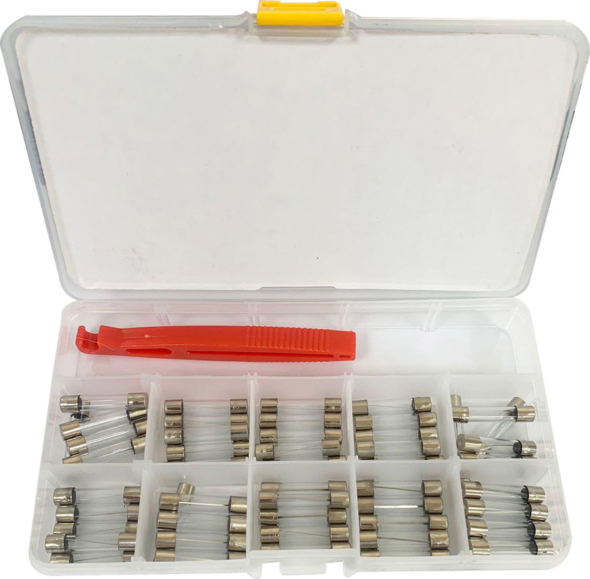 SET 50 FUSIBILI IN VETRO A TUBO CON PINZETTA 1AMP A 30AMP ASSORTIMENTO FUSIBILE - 2