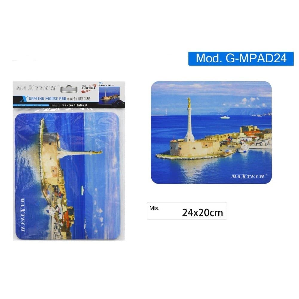 TAPPETINO MOUSE PAD TAPPETO POGGIAPOLSO GAMING DESIGN PAESAGGIO CITTA G-MPAD24 - 2