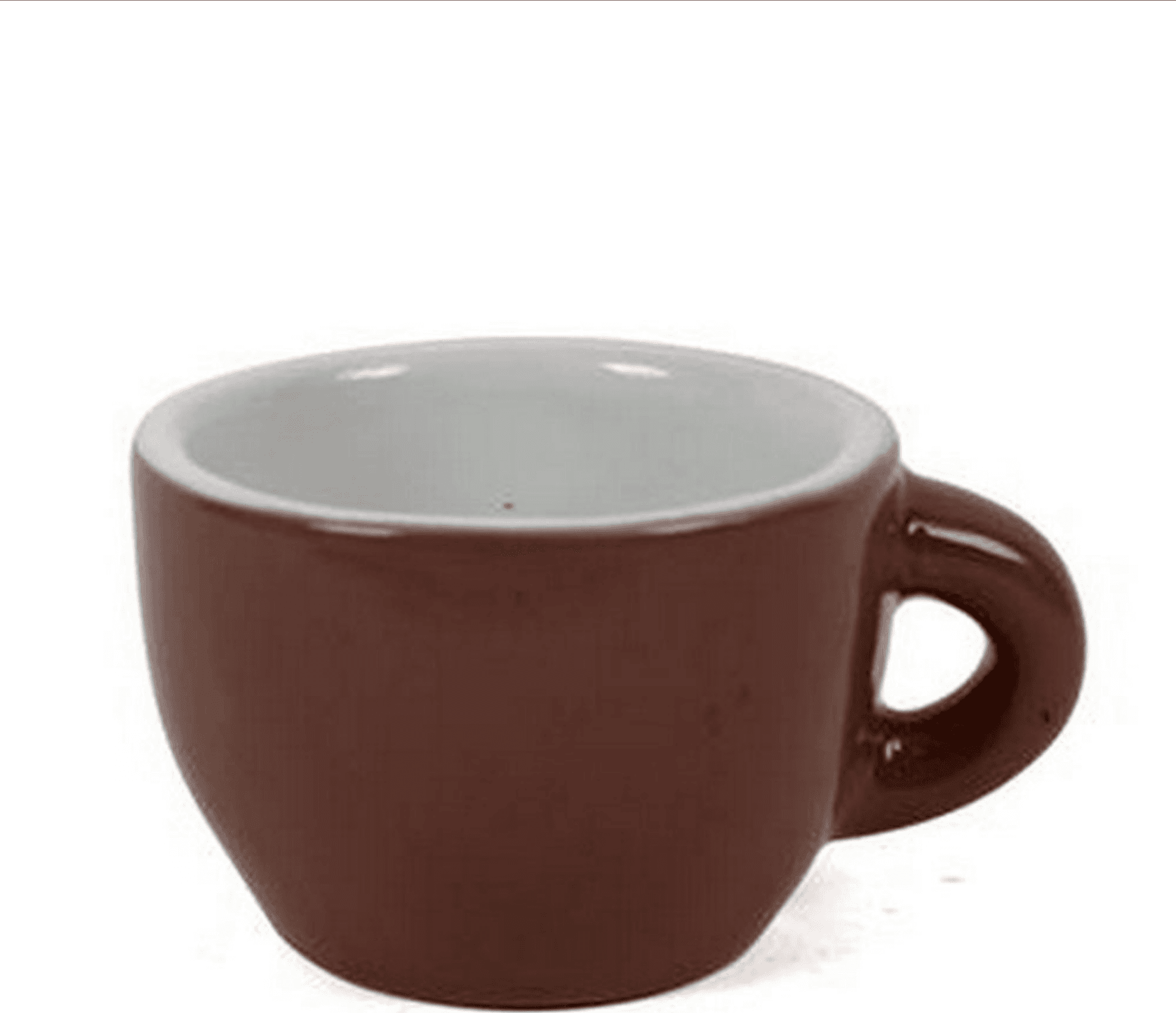 SERVIZIO SET 6 TAZZINE DA CAFFE TAZZINA BASSA IN CERAMICA MARRONE DA CUCINA - 3