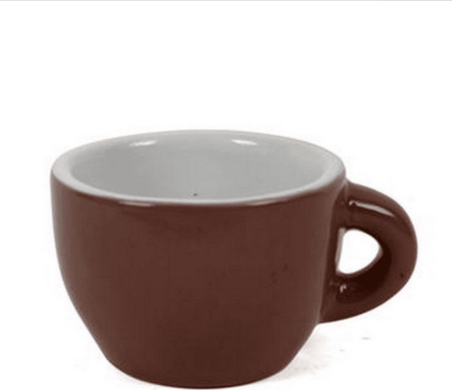 SERVIZIO SET 6 TAZZINE DA CAFFE TAZZINA BASSA IN CERAMICA MARRONE DA CUCINA - 3