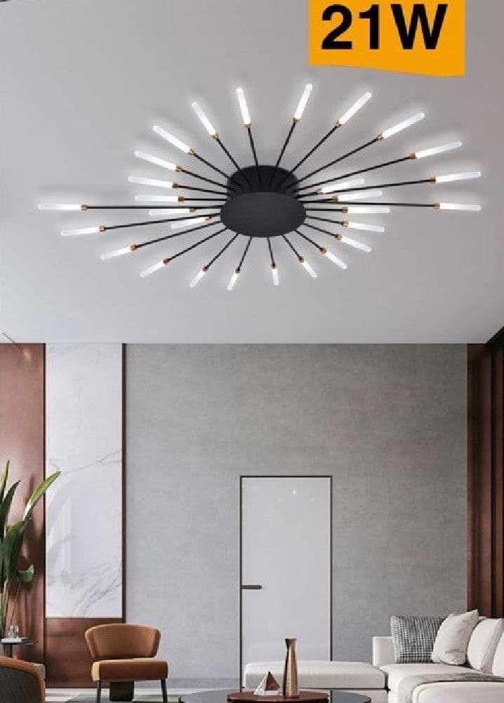 PLAFONIERA LED MODERNA 21 W LAMPADA SOFFITTO A RAGGI LUCE 6500K 3000K 4000K C33 – Bianco Freddo – TrAdE Shop Traesio –