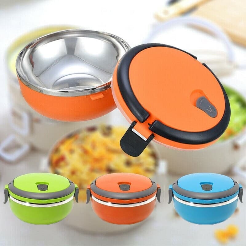 CONTENITORE TERMICO PORTA PRANZO ALIMENTI PLASTICA ACCIAIO INOX THERMOS 600 ML - 5