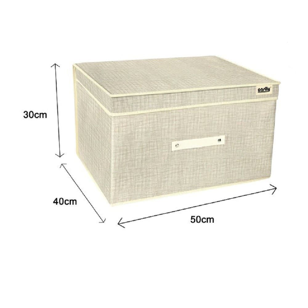 BOX SCATOLA SALVASPAZIO PORTATUTTO CONTENITORE ORGANIZER 50 X 40 X 30 CM 69695 - 3