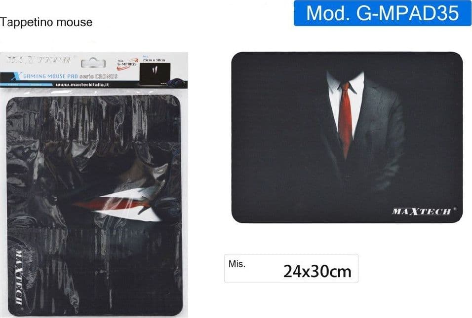 TAPPETINO MOUSEPAD TAPPETO POGGIAPOLSO GAMING LAPTOP ANTISCIVOLO SMOKING G-MPAD35 - 2