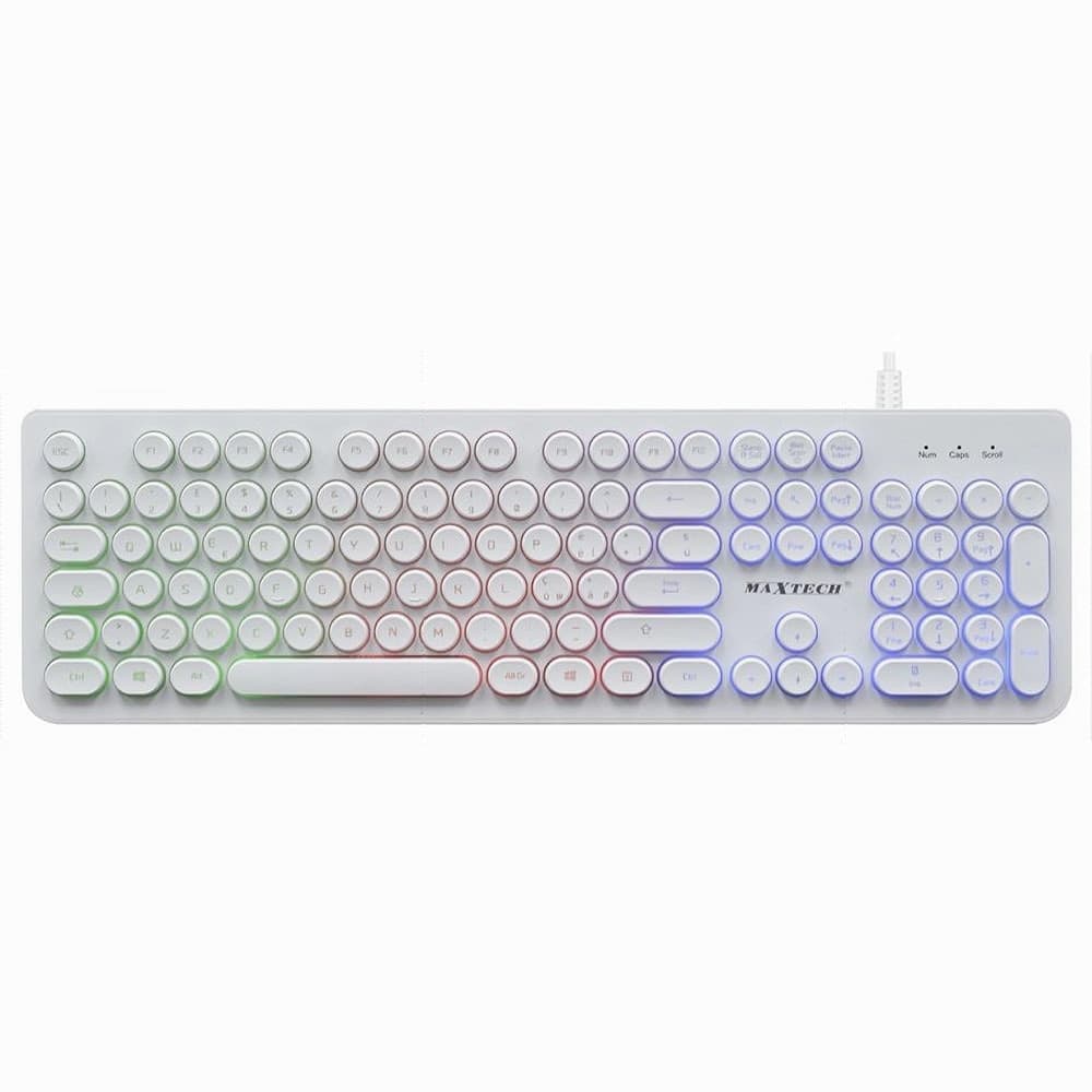 TASTIERA CON FILO RGB RETROILLUMINATA TASTI ROTONDI USB LAYOUT ITALIANO EK-385M - 5