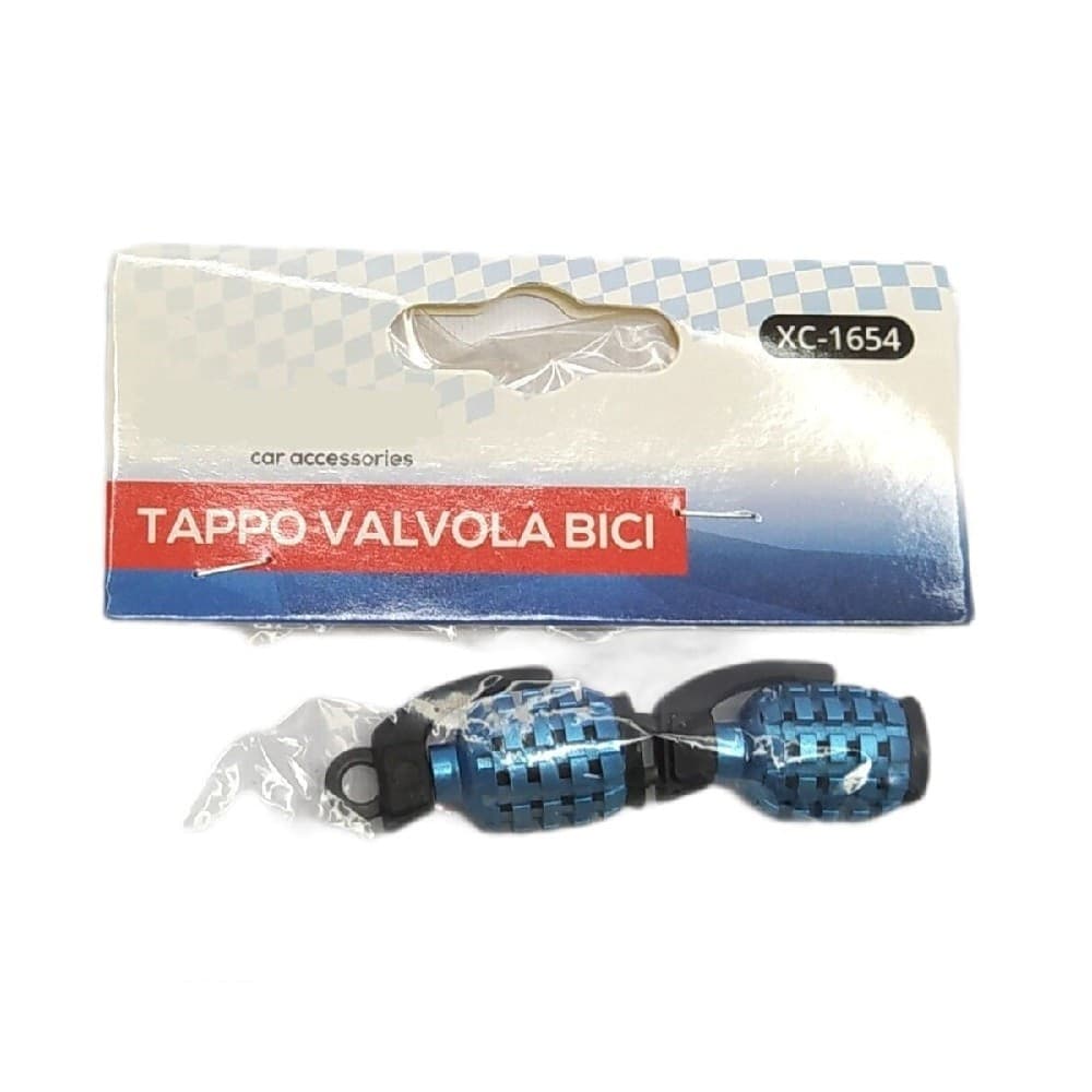 COPRIVALVOLA PVC TAPPO VALVOLA FORMA DI GRANATA BICI ATTACCO UNIVERSALE XC-1654 - 2