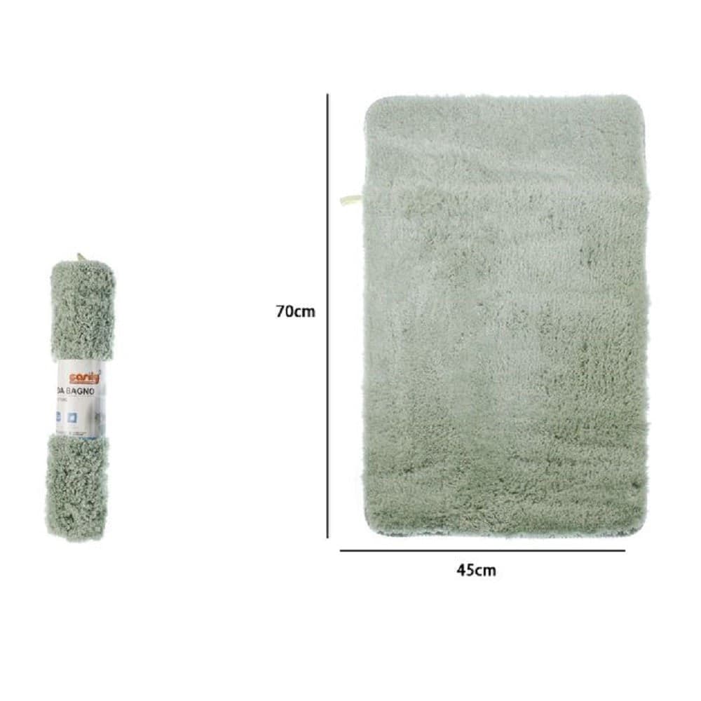 TAPPETO TAPPETINO IN TESSUTO MORBIDO PER ARREDO BAGNO 45X70CM COLORE VERDE 79923 - 2