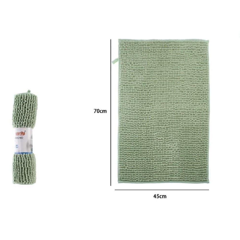 TAPPETO TAPPETINO ANTISCIVOLO PER ARREDO BAGNO 45 X 70 CM COLORE VERDE 79917 - 2