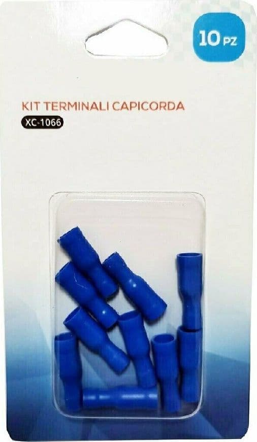 KIT 10 PEZZI TERMINALI CAPICORDA CONNETTORI PREISOLATI CAVI ELETTRICI XC-1066 - 2