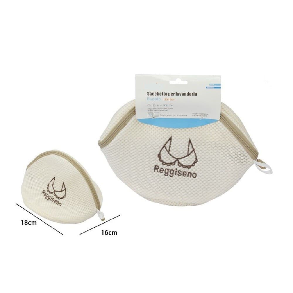 SACCHETTO LAVANDERIA LAVATRICE LAVAGGI BIANCHERIA INTIMO REGGISENO 18X16CM 59113 - 3