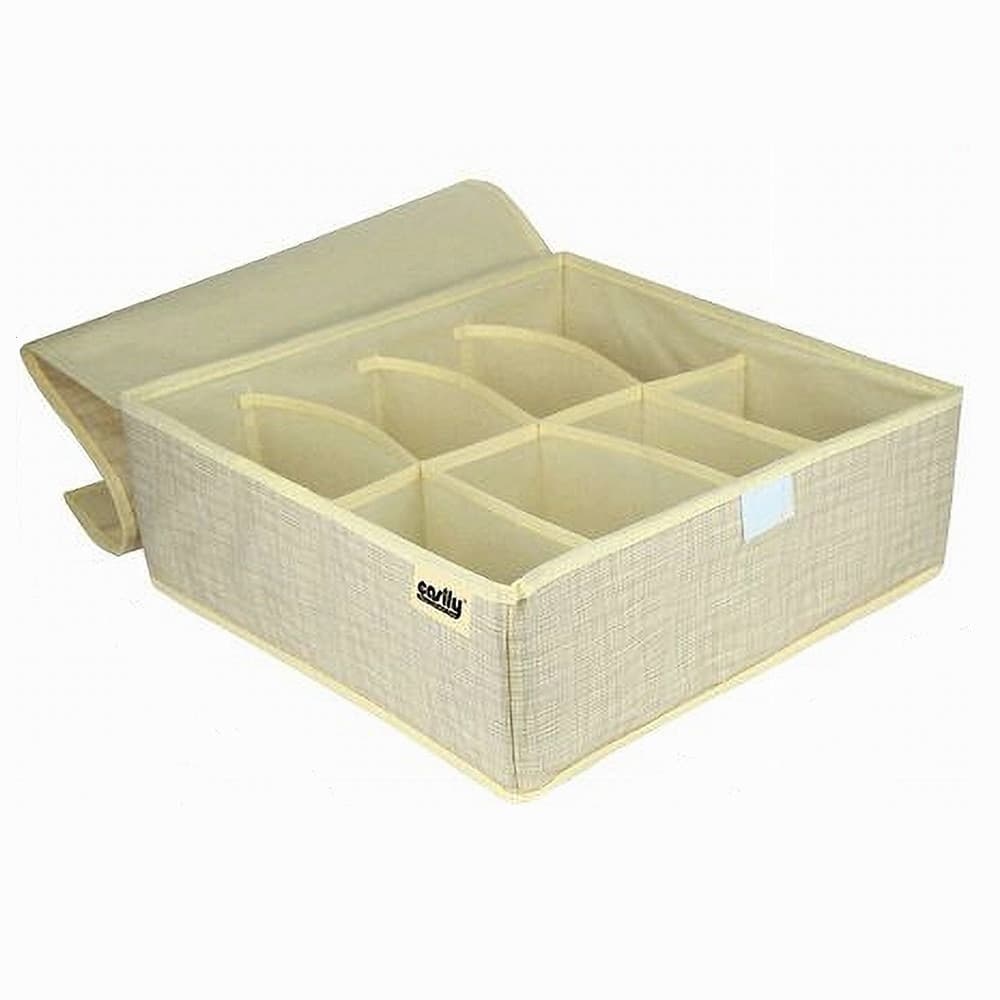 PORTAOGGETTI TESSUTO ORGANIZER CONTENITORE BIANCHERIA 8 POSTI 32X32X12 CM 69717 - 4