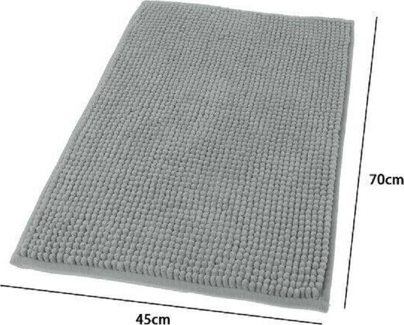 TAPPETO TAPPETINO ANTISCIVOLO PER ARREDO BAGNO 45 X 70 CM COLORE GRIGIO 79920 - 3