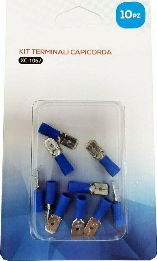 KIT 10 TERMINALI CAPICORDA CONNETTORI PREISOLATI CAVI ELETTRICI FRD2-250 XC-1067 - 2