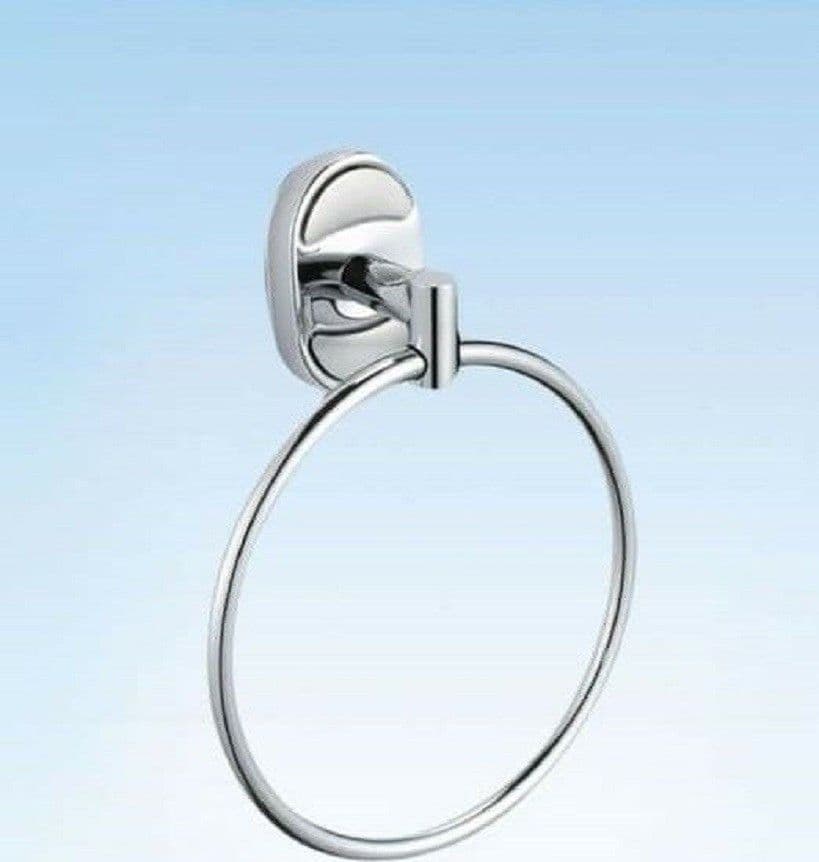 ANELLO CERCHIO PORTA ASCIUGAMANO MODERNO FISSAGGIO A PARETE BAGNO OVALE 52015 - 3