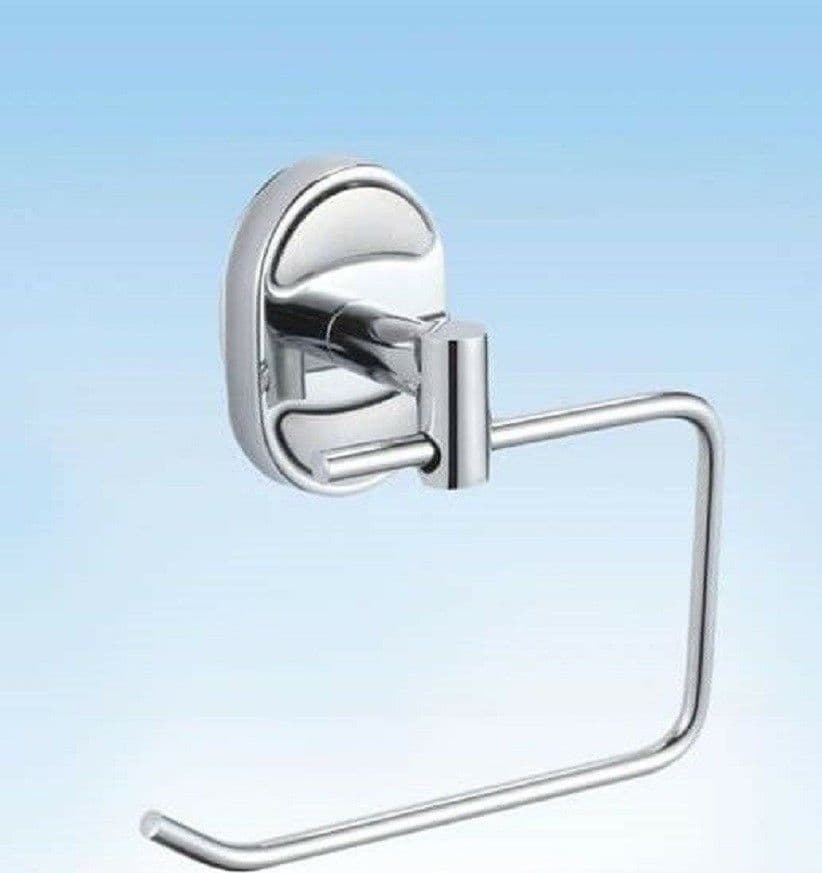 PORTA ROTOLO CARTA IGIENICA FISSAGGIO A PARETE BAGNO OVALE 13 X 11 CM 52013 - 3