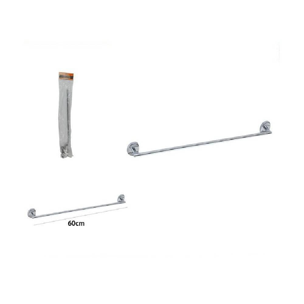 PORTA ASCIUGAMANI ACCIAIO PARETE BAGNO FISSAGGIO CON VITI O COLLA 60 CM 52000 - 2