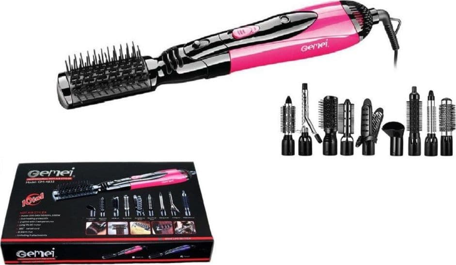 STYLER AD ARIA CALDA PROFESSIONALE 10 IN 1 1000W SPAZZOLA ELETTRICA PHON GM-4835 - 7