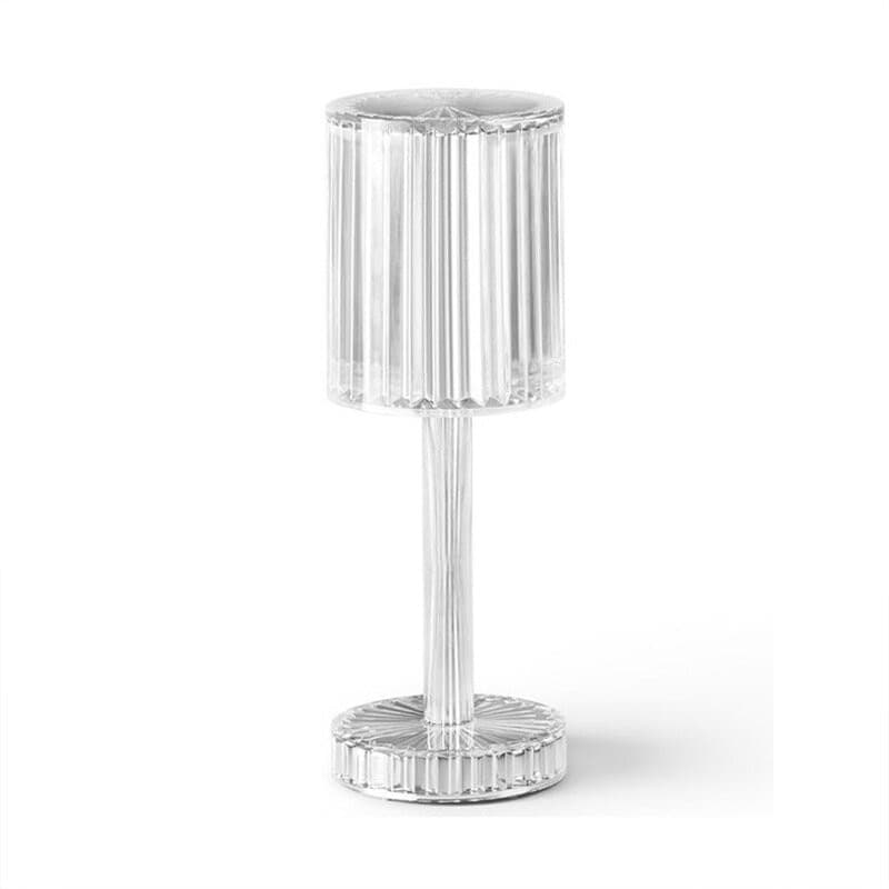 LAMPADA CRISTALLO TOUCH DA TAVOLO A BATTERIE RICARICABILE USB LUCE DIMMERABILE - 2