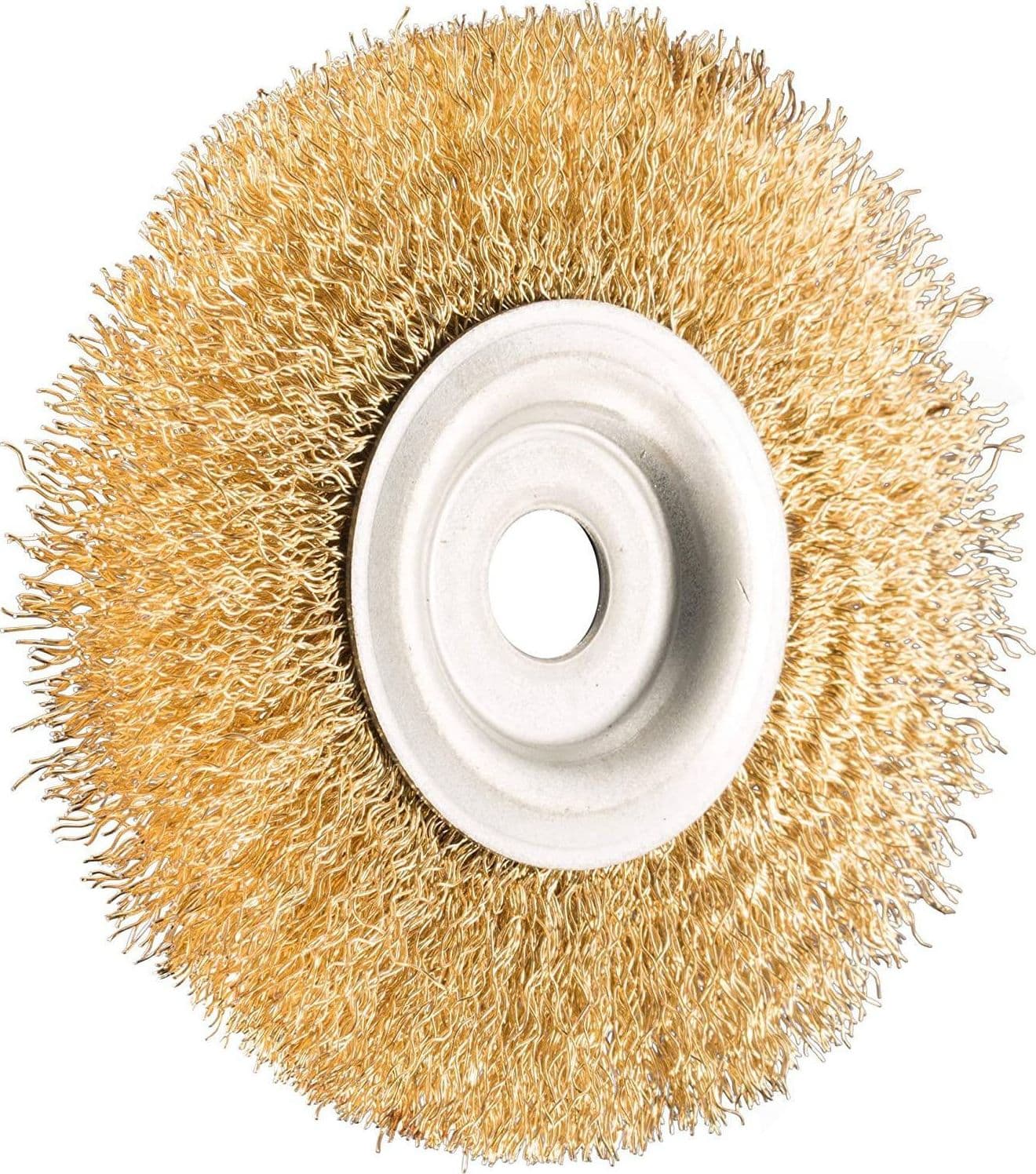SPAZZOLA CIRCOLARE 4'' DISCO FILI ACCIAIO 100MM PER SMERIGLIATRICE MOLA DA BANCO - 2