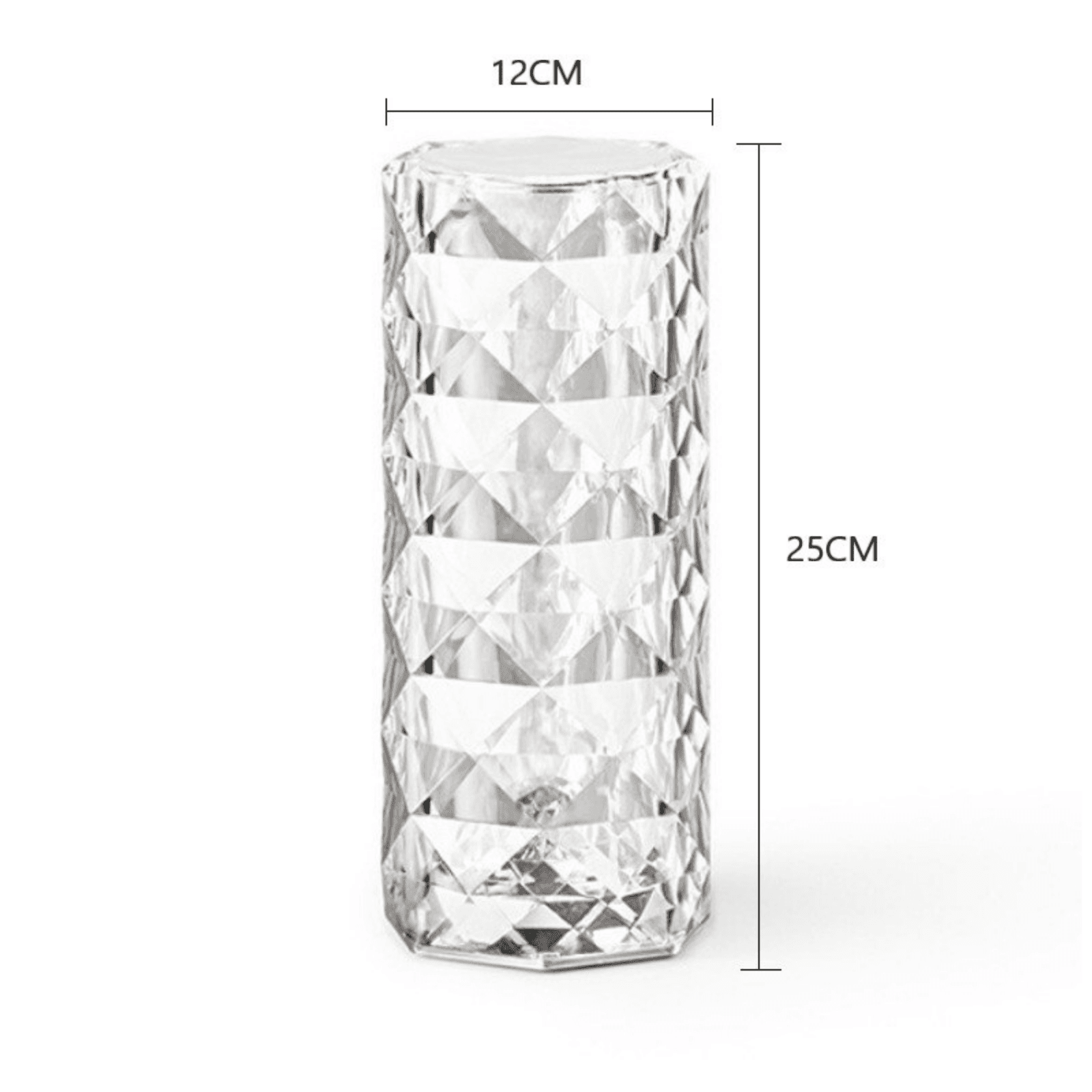 LAMPADA CRISTALLO TOUCH DA TAVOLO A BATTERIE RICARICABILE USB EFFETTO LUCE FIORI - 3
