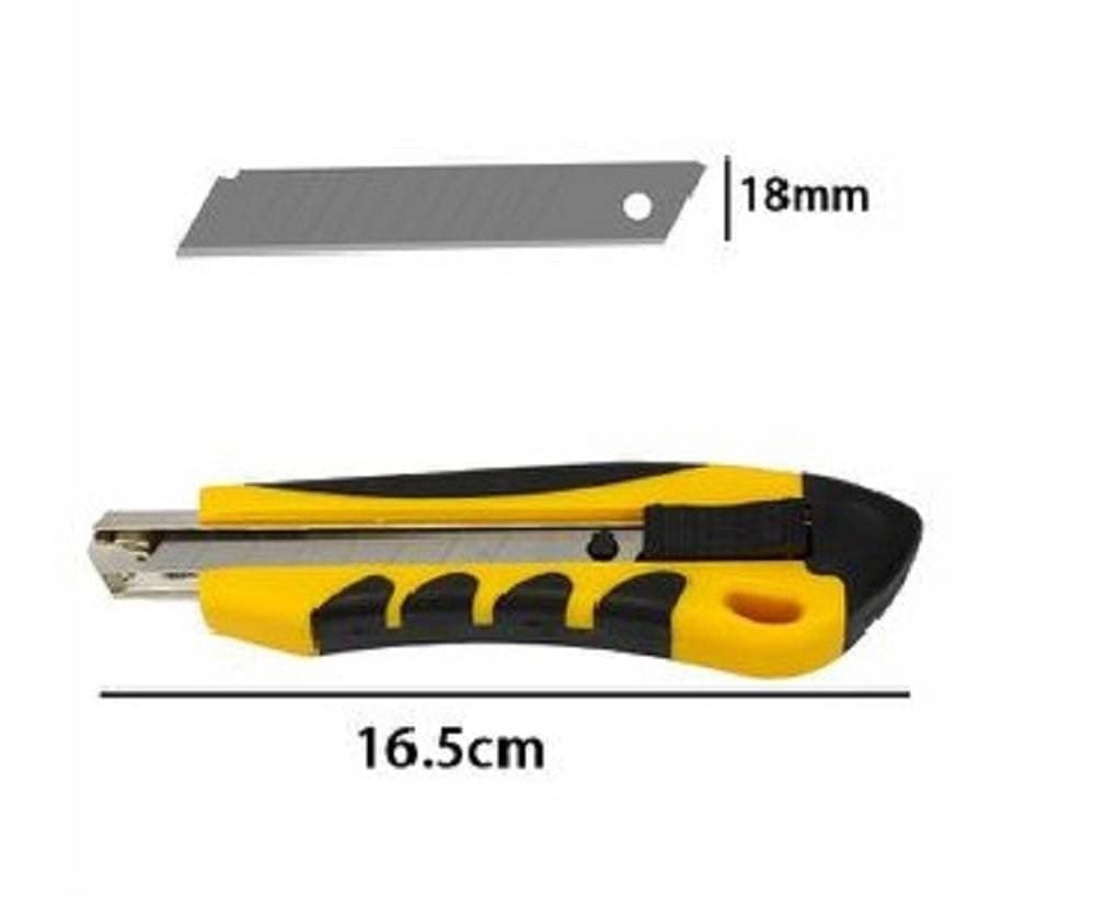 TAGLIERINO CUTTER CON FERMO BLOCCO GUIDA LAMA DA 18MM MANICO ANTISCIVOLO 71070 - 2