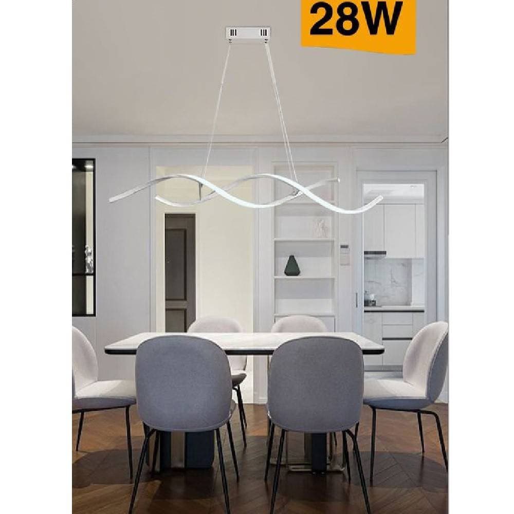 LAMPADARIO SOFFITTO LED ONDE INTRECCIATE MODERNO 28W LUCE 3000K 6500K 4000K B56B - 7