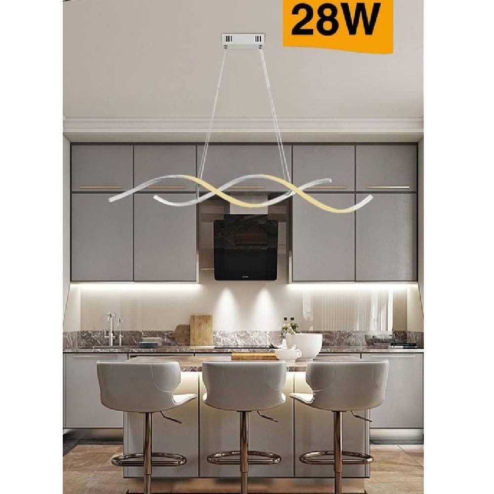 LAMPADARIO SOFFITTO LED ONDE INTRECCIATE MODERNO 28W LUCE 3000K 6500K 4000K B56B - 8