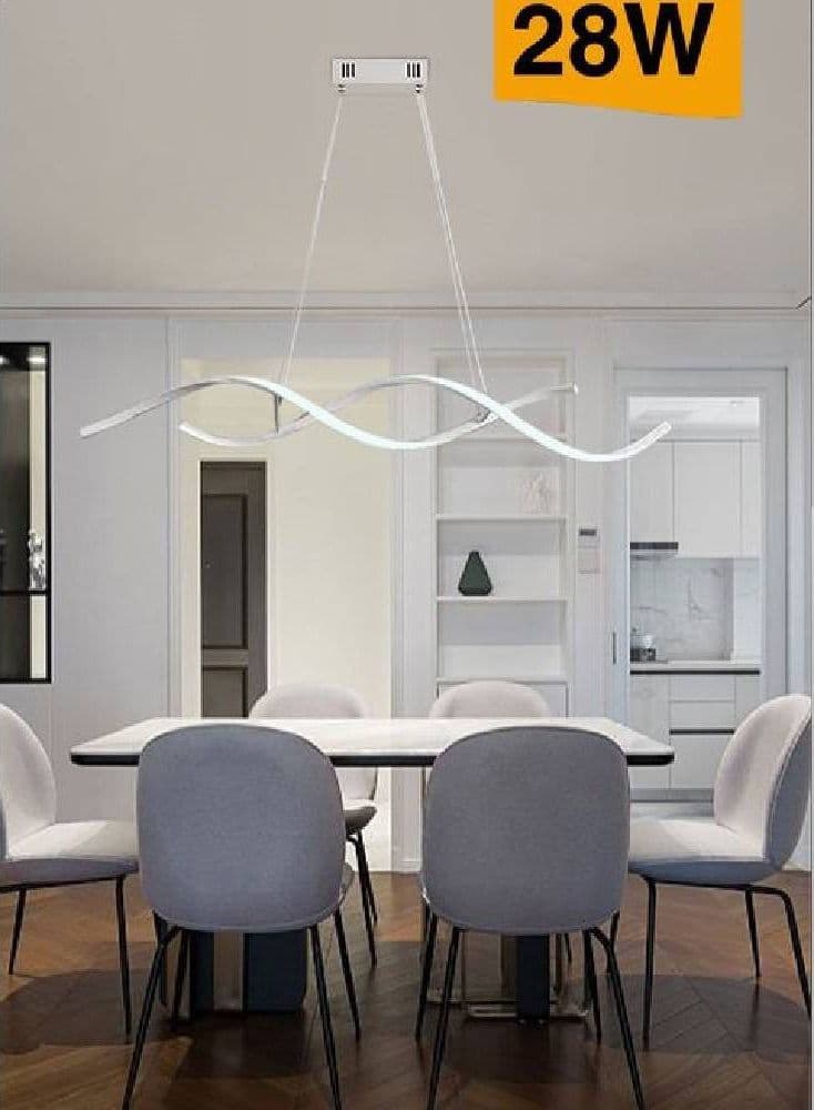 LAMPADARIO SOFFITTO LED ONDE INTRECCIATE MODERNO 28W LUCE 3000K 6500K 4000K B56B - 2