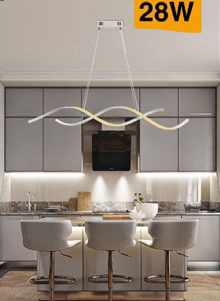 LAMPADARIO SOFFITTO LED ONDE INTRECCIATE MODERNO 28W LUCE 3000K 6500K 4000K B56B - 3