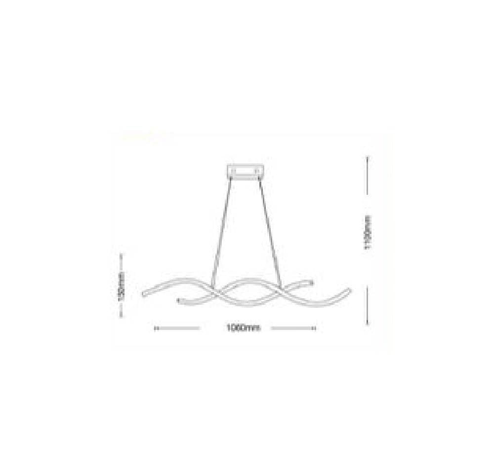 LAMPADARIO SOFFITTO LED ONDE INTRECCIATE MODERNO 28W LUCE 3000K 6500K 4000K B56B - 5