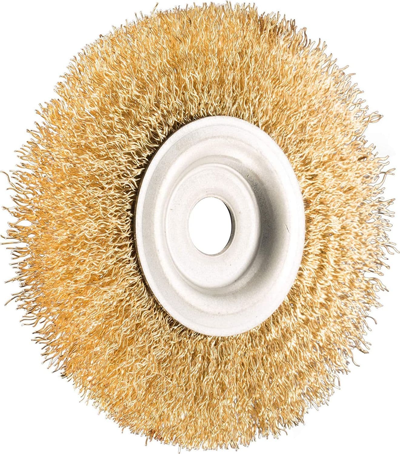 SPAZZOLA CIRCOLARE 6'' DISCO FILI ACCIAIO 150MM PER SMERIGLIATRICE MOLA DA BANCO - 2