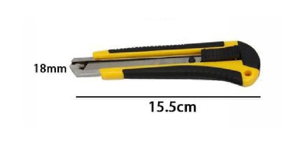 SET 2 TAGLIERINI TAGLIERINO CUTTER CON FERMO BLOCCO GUIDA LAMA 71072 MANICO GOMMA - 4