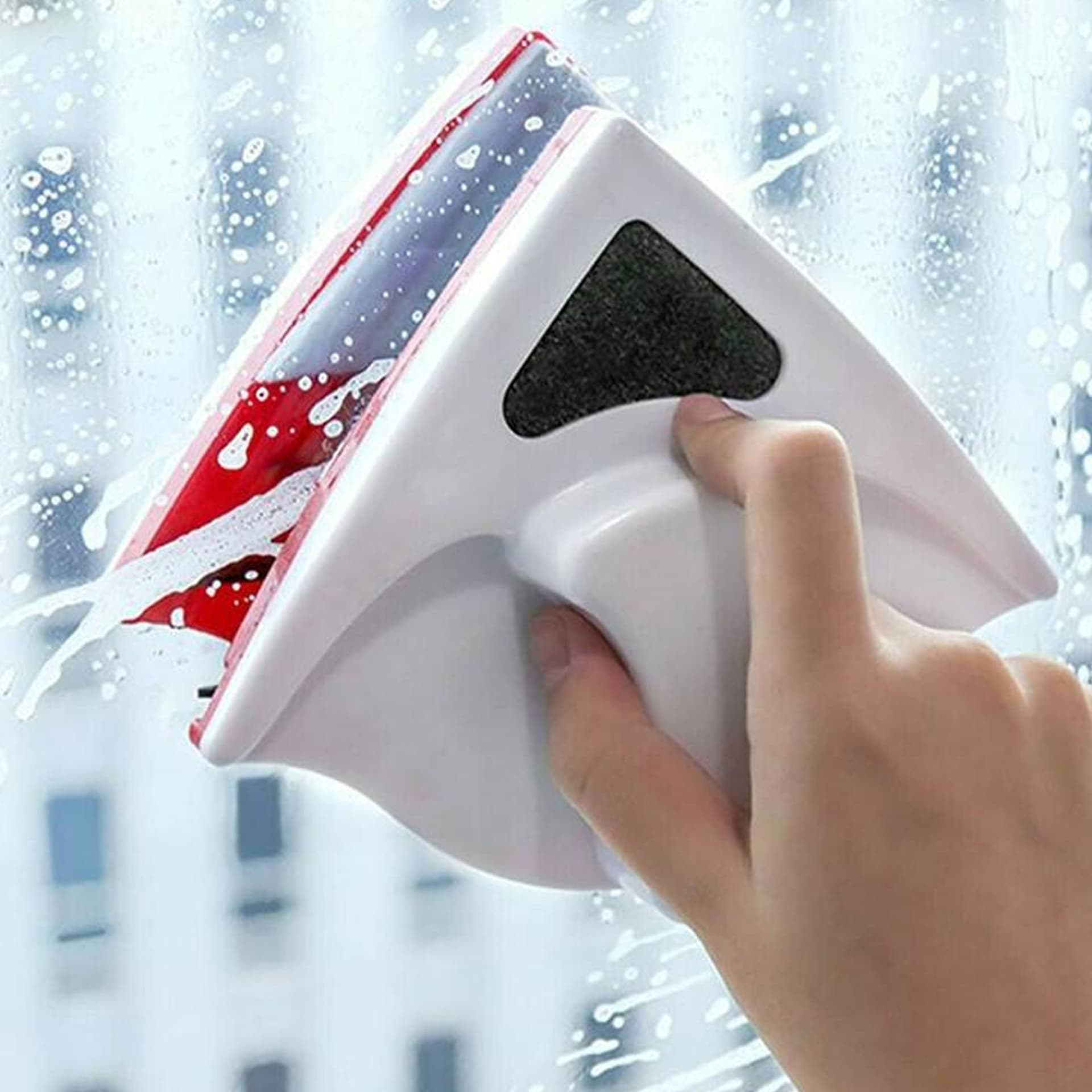 LAVAVETRI MAGNETICO PULISCI VETRO CON CALAMITA PULIZIA VETRI MAGNETICO ANGOLARE - 9