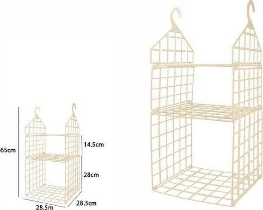 ORGANIZER PER ARMADIO 3 RIPIANI CON GANCI GRUCCE SALVASPAZIO 65X28.5X28.5CM 70944 - 2
