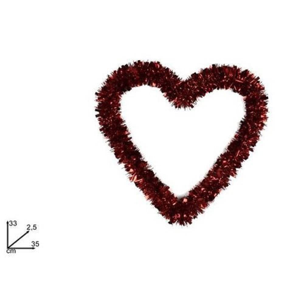 GHIRLANDA A FORMA DI CUORE ROSSO DECORAZIONE SAN VALENTINO MATRIMONI ANNIVERSARI - 2