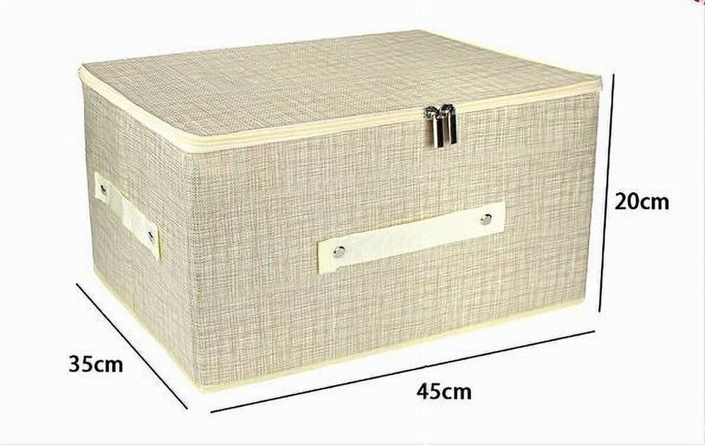 BOX SCATOLA SALVASPAZIO PORTATUTTO CONTENITORE ORGANIZER CERNIERA 79416 45X35X20CM - 3