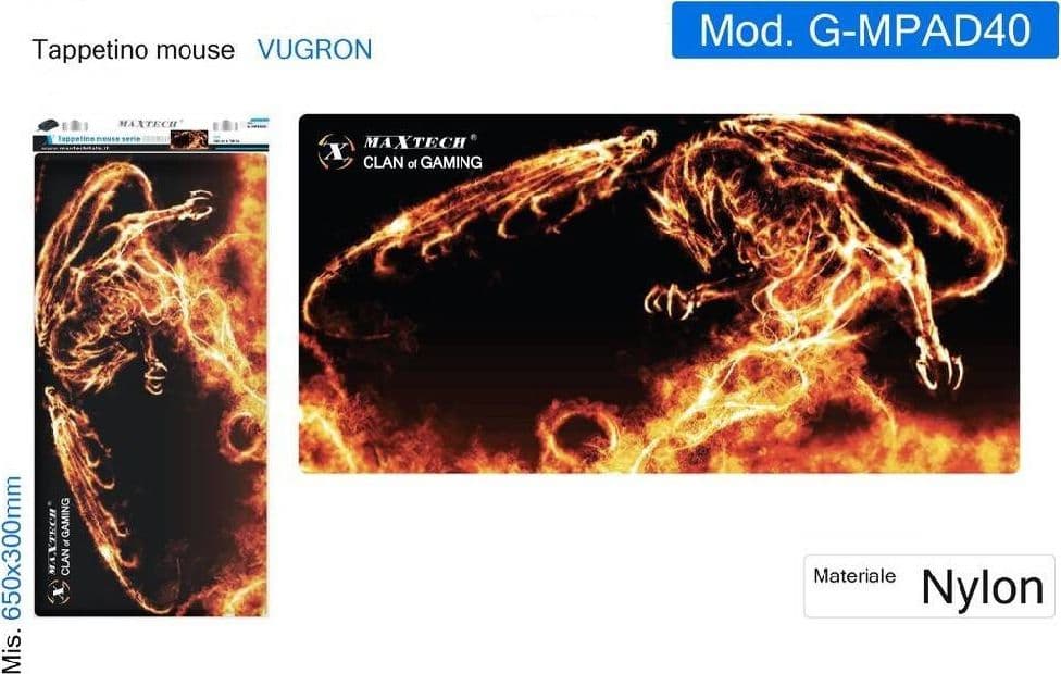 TAPPETINO MOUSE GAME PAD TAPPETO LAPTOP GAMING SCRIVANIA POGGIAPOLSO G-MPAD40 - 2