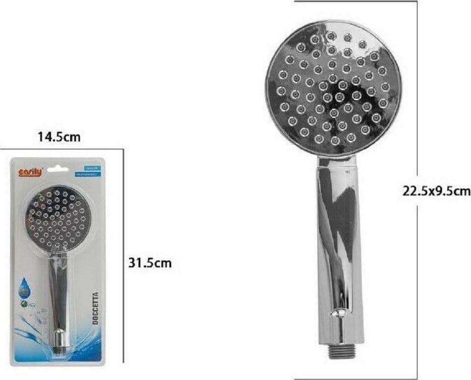 DOCCETTA BAGNO DOCCINO SOFFIONE DOCCIA CORNETTA ROTONDO MODERNO 22.5X9.5CM 69319 - 2