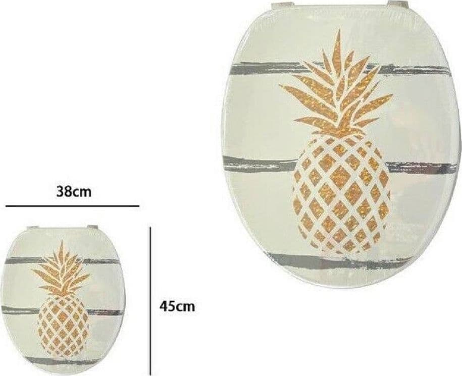 SEDILE COPRIVASO WC WATER COPRIWATER BAGNO IN PVC UNIVERSALE CON ANANAS 59026 - 2