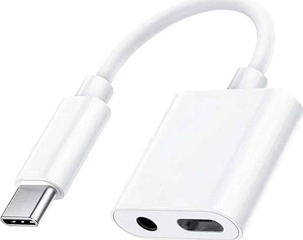 ADATTATORE TYPE-C A ENTRATA AUX +TYPE C RICARICA CUFFIE AUDIO SMARTPHONE AD-TC03 - 3