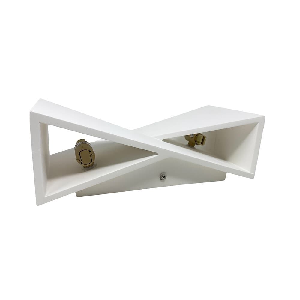 APPLIQUE IN GESSO CON FORMA ASIMETRICA DOPPIA EMISSIONE LUCE G9 DA PARETE GS-E73 - 5