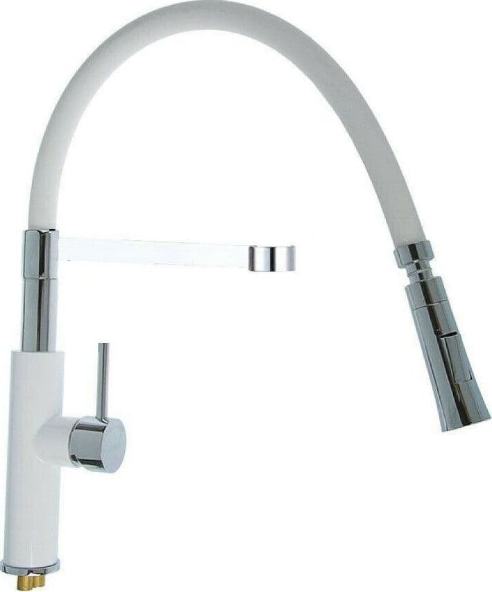 MISCELATORE RUBINETTO LAVELLO CUCINA CON DOCCETTA MONOCOMANDO CANNA ALTA 59594 - 2
