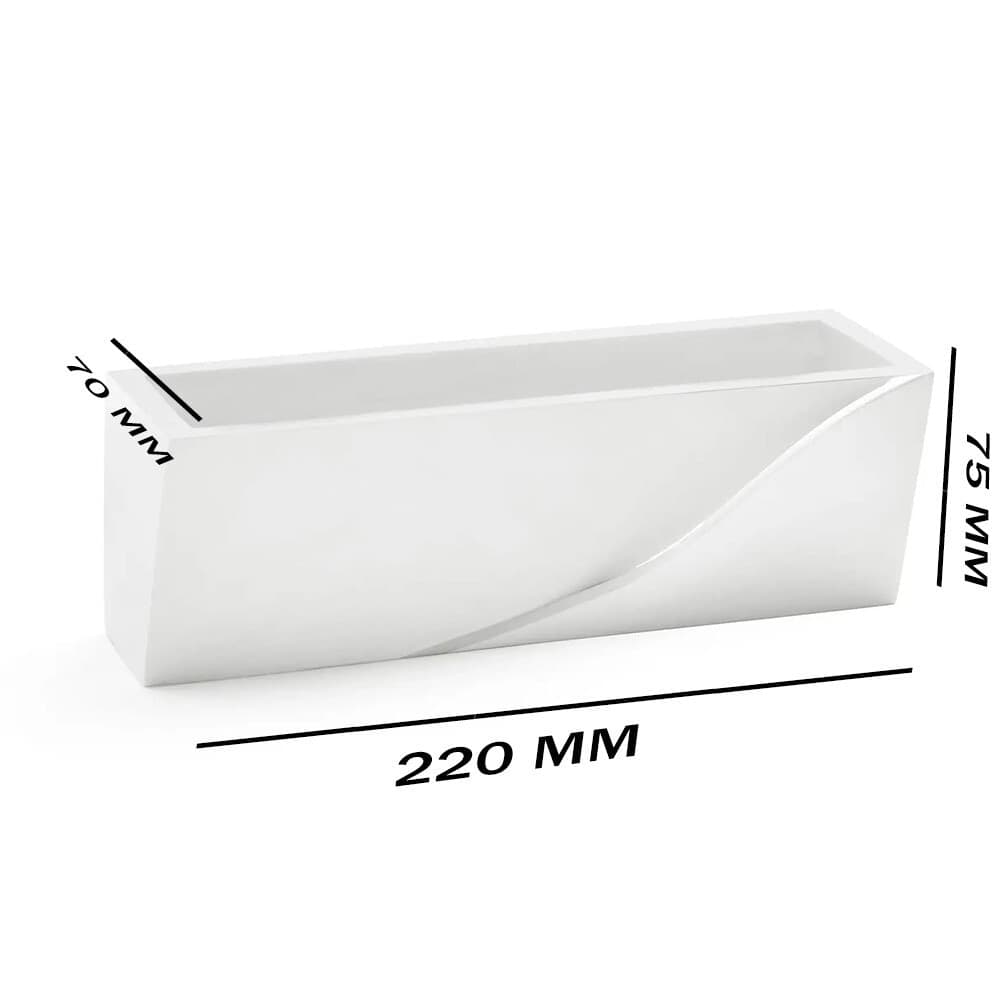 APPLIQUE IN GESSO RETTANGOLARE INTAGLIO DOPPIA LUCE LED ATTACCO G9 PARETE GS-E78 - 10